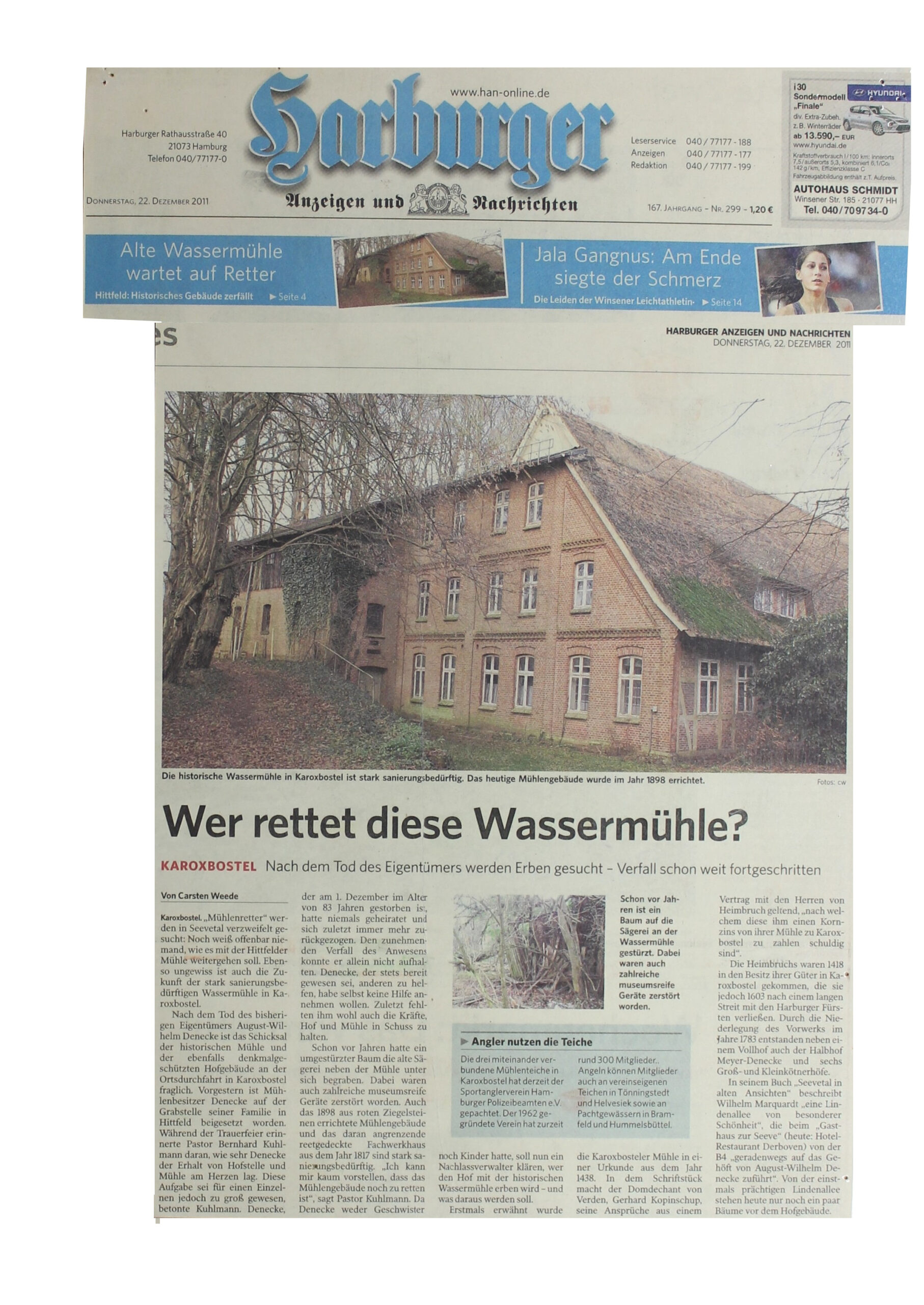 Du betrachtest gerade 22.12.2011 – HAN – Wer rettet diese Wassermühle?