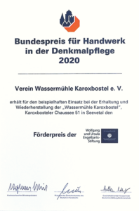 Mehr über den Artikel erfahren Sonderpreis des  Bundespreises des Handwerks in der Denkmalpflege