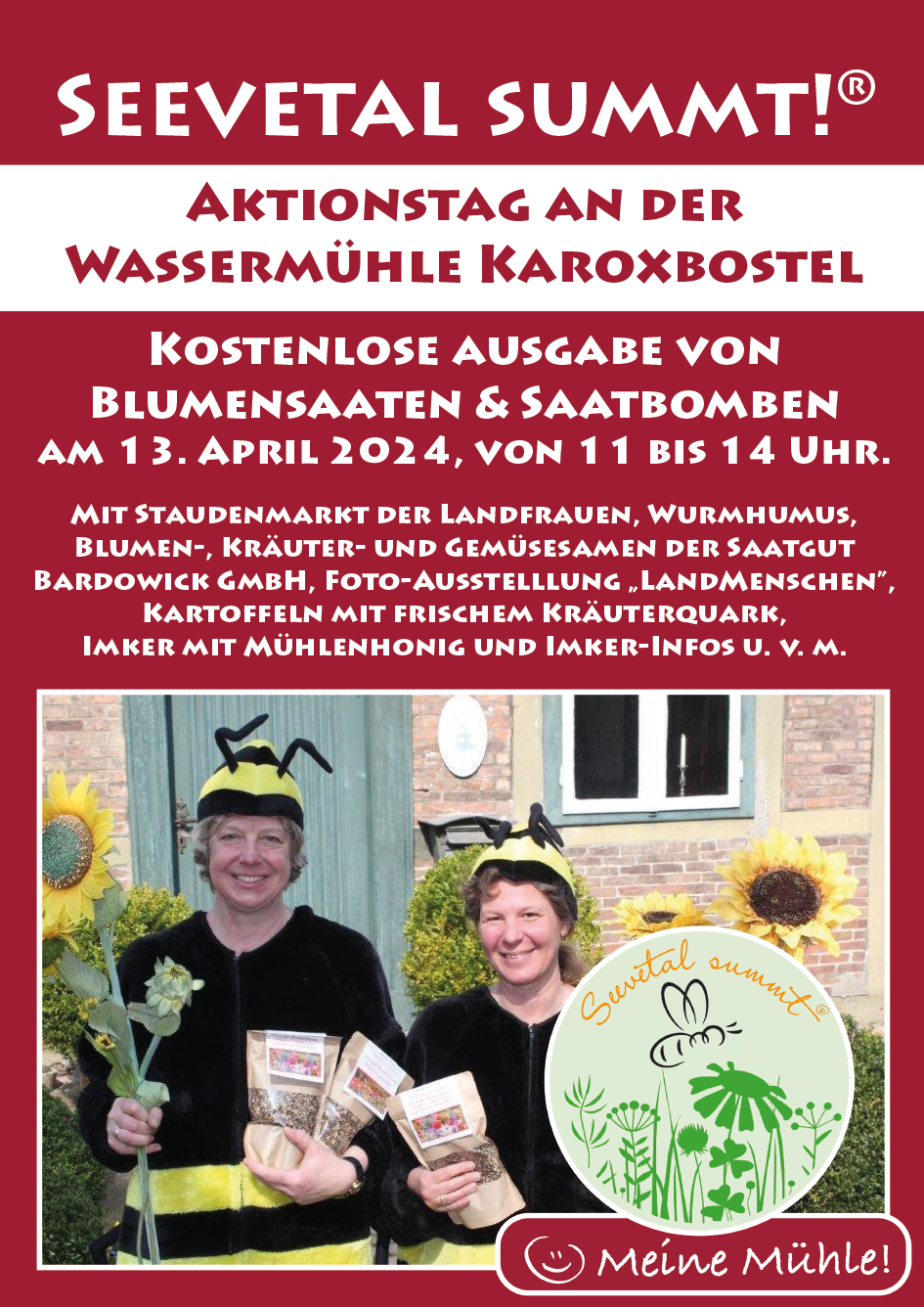 Mehr über den Artikel erfahren Seevetal summt – an der Wassermühle Karoxbostel